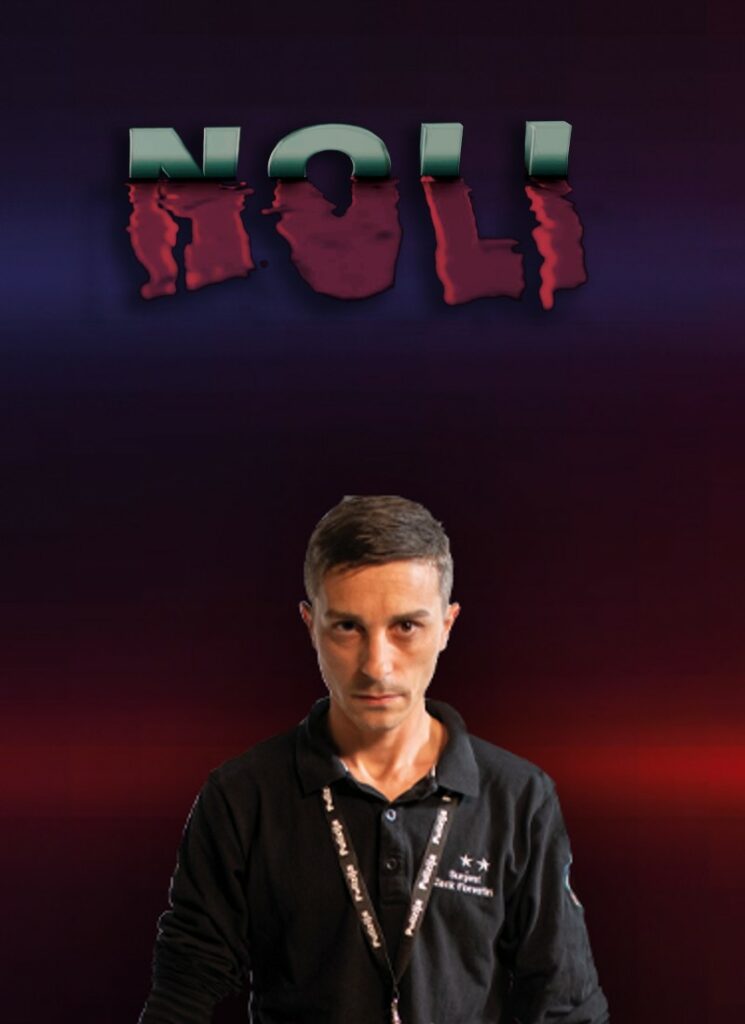 Young man dressed in police uniform